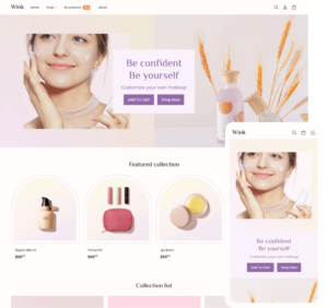 SHOPLINE provides sellers with easy-to-use templates that can be changed in the wink of an eye. And it is suitable for cosmetics,clothing and other websites that display rich colors and diverse components.